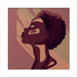 Natural Melanin Woman Posters and Art